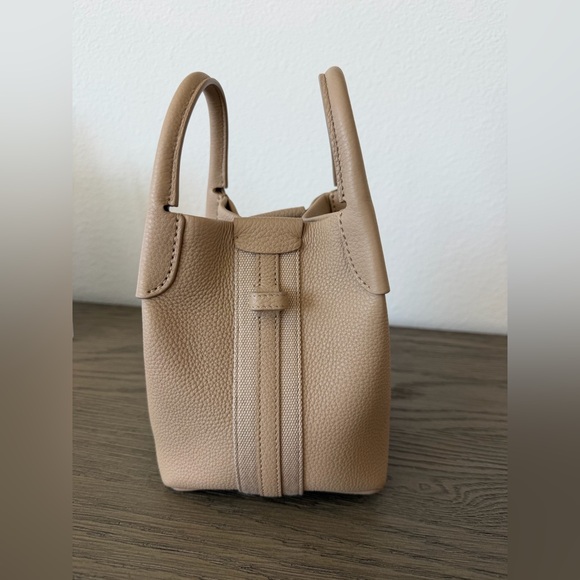 Loro piana micro bale bag in tan calfskin; used 4x - Picture 4 of 16